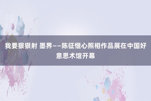 我要狠狠射 墨界——陈征惬心照相作品展在中国好意思术馆开幕