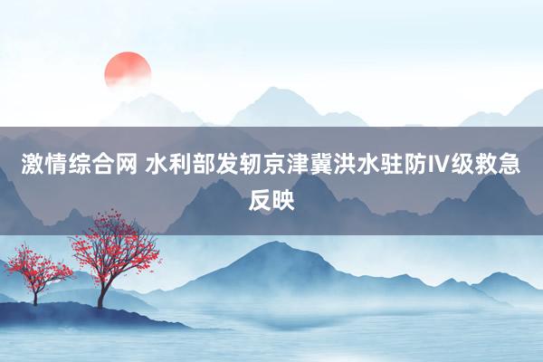 激情综合网 水利部发轫京津冀洪水驻防Ⅳ级救急反映