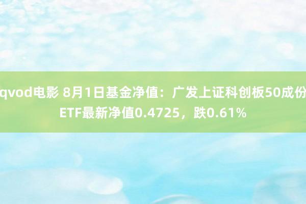 qvod电影 8月1日基金净值：广发上证科创板50成份ETF最新净值0.4725，跌0.61%