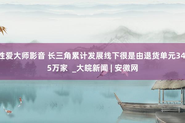 性爱大师影音 长三角累计发展线下很是由退货单元34.5万家  _大皖新闻 | 安徽网