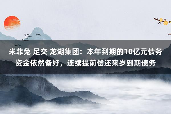 米菲兔 足交 龙湖集团：本年到期的10亿元债务资金依然备好，连续提前偿还来岁到期债务