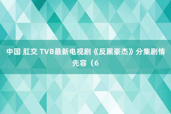 中国 肛交 TVB最新电视剧《反黑豪杰》分集剧情先容（6