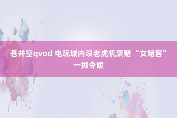 苍井空qvod 电玩城内设老虎机聚赌 “女赌客”一掷令嫒