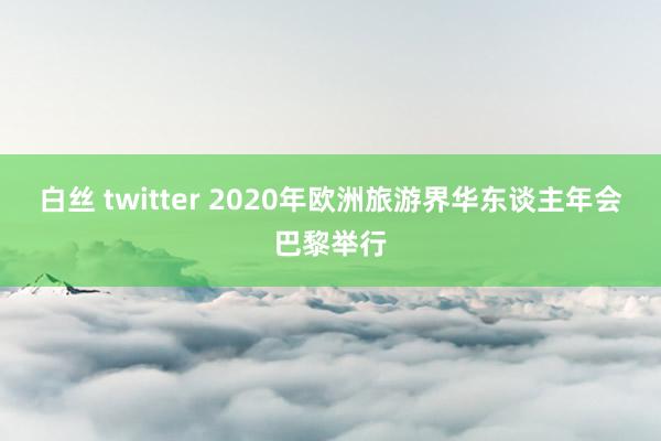 白丝 twitter 2020年欧洲旅游界华东谈主年会巴黎举行