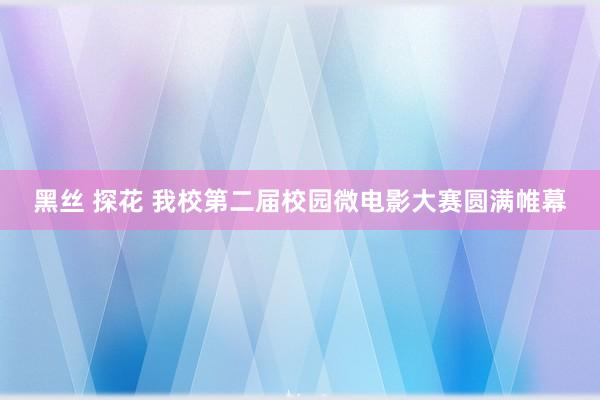 黑丝 探花 我校第二届校园微电影大赛圆满帷幕